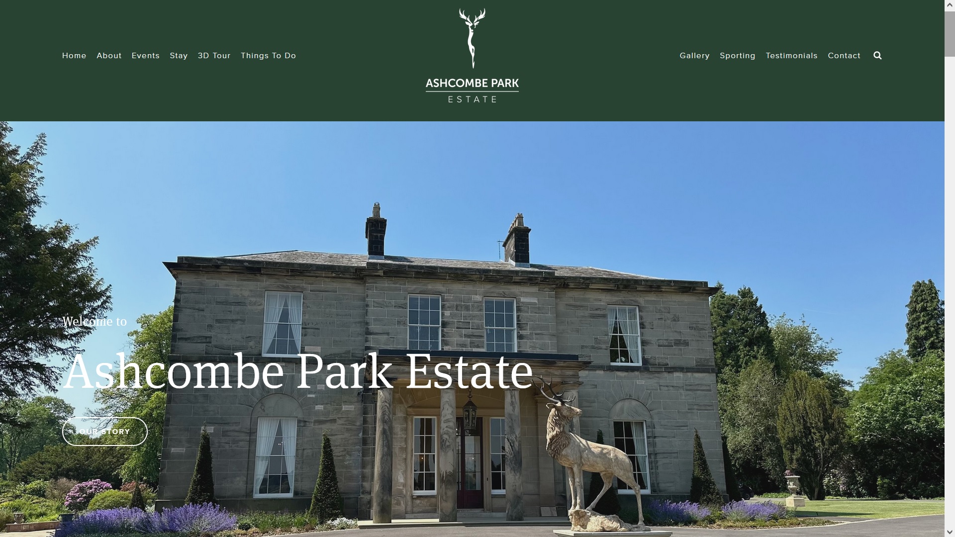 image of the Ashcombe Park website
