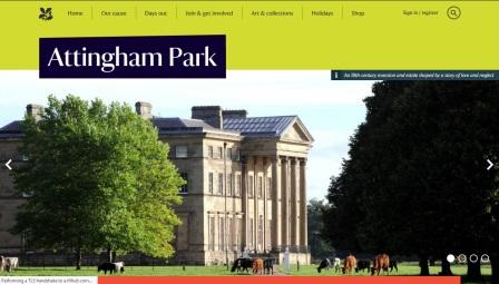 image of the Attingham Park website