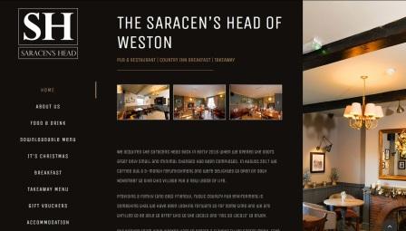 image of the Saracens Head website