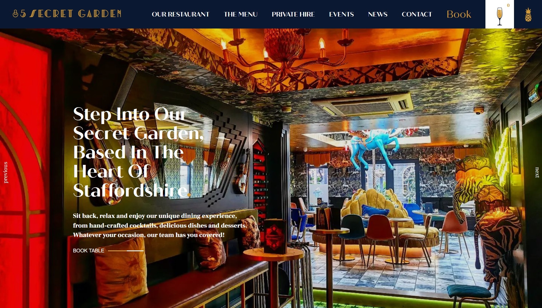 image of the Secret Garden website